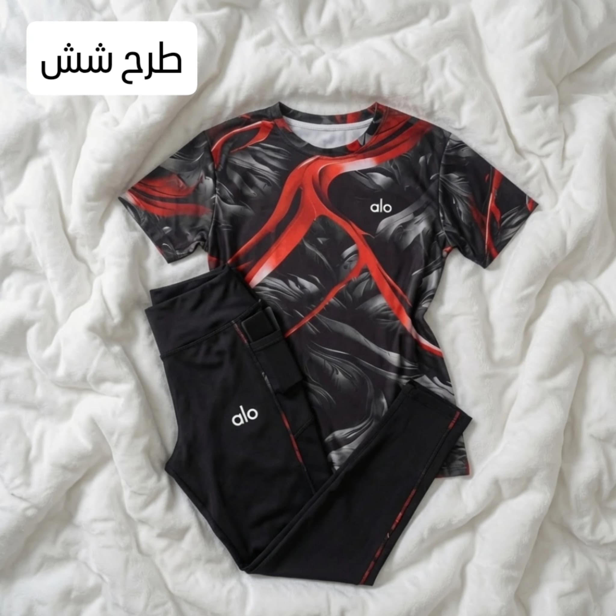ست ورزشی زنانه سایز بزرگ تیشرت و لگ — تصویر ۱۲