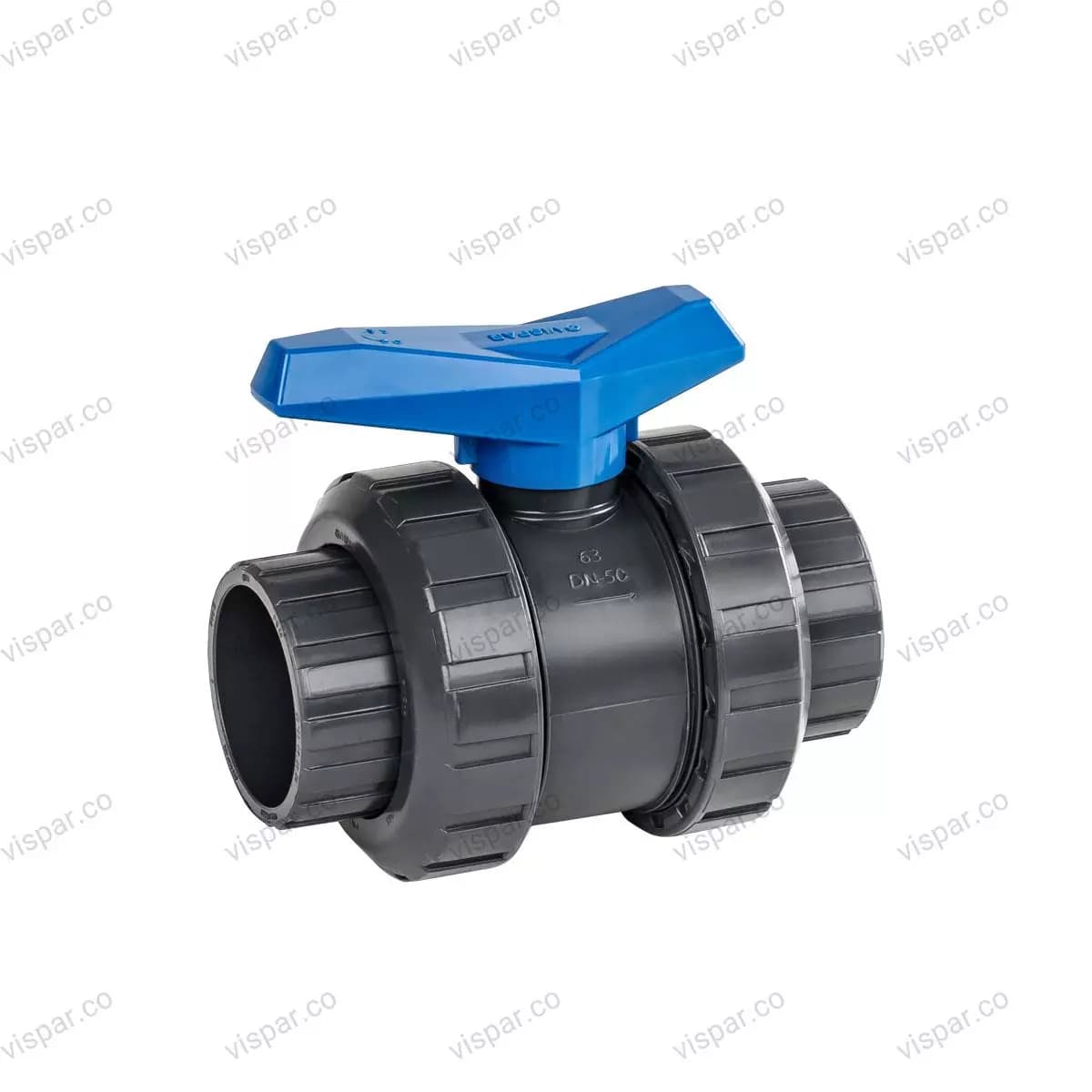 شیر توپی upvc مهره ماسوره ای چسبی ویسپار سایز 75