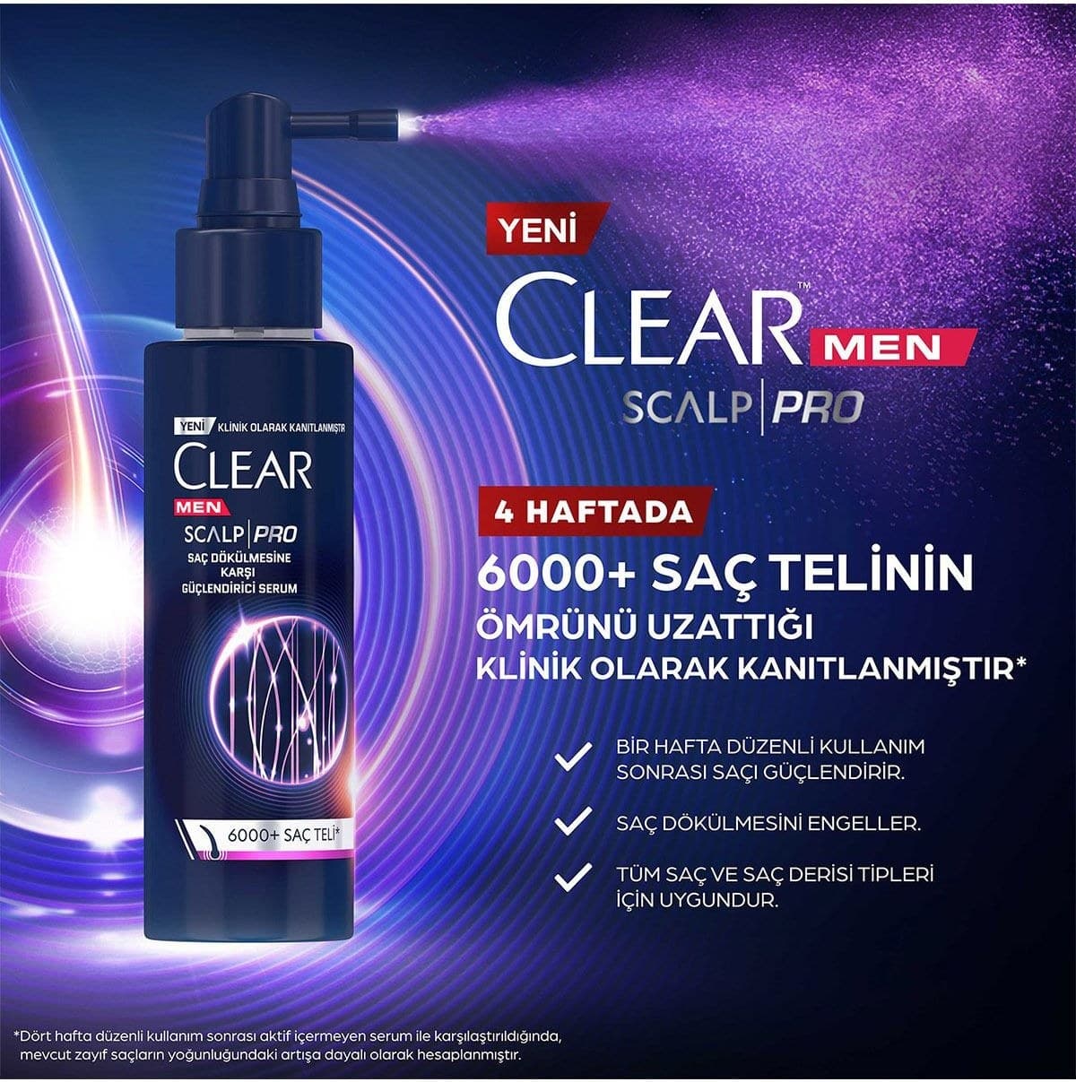 سرم تقویتکننده مو مردانه کلیر مدل Clear Men Scalp Pro — تصویر ۷