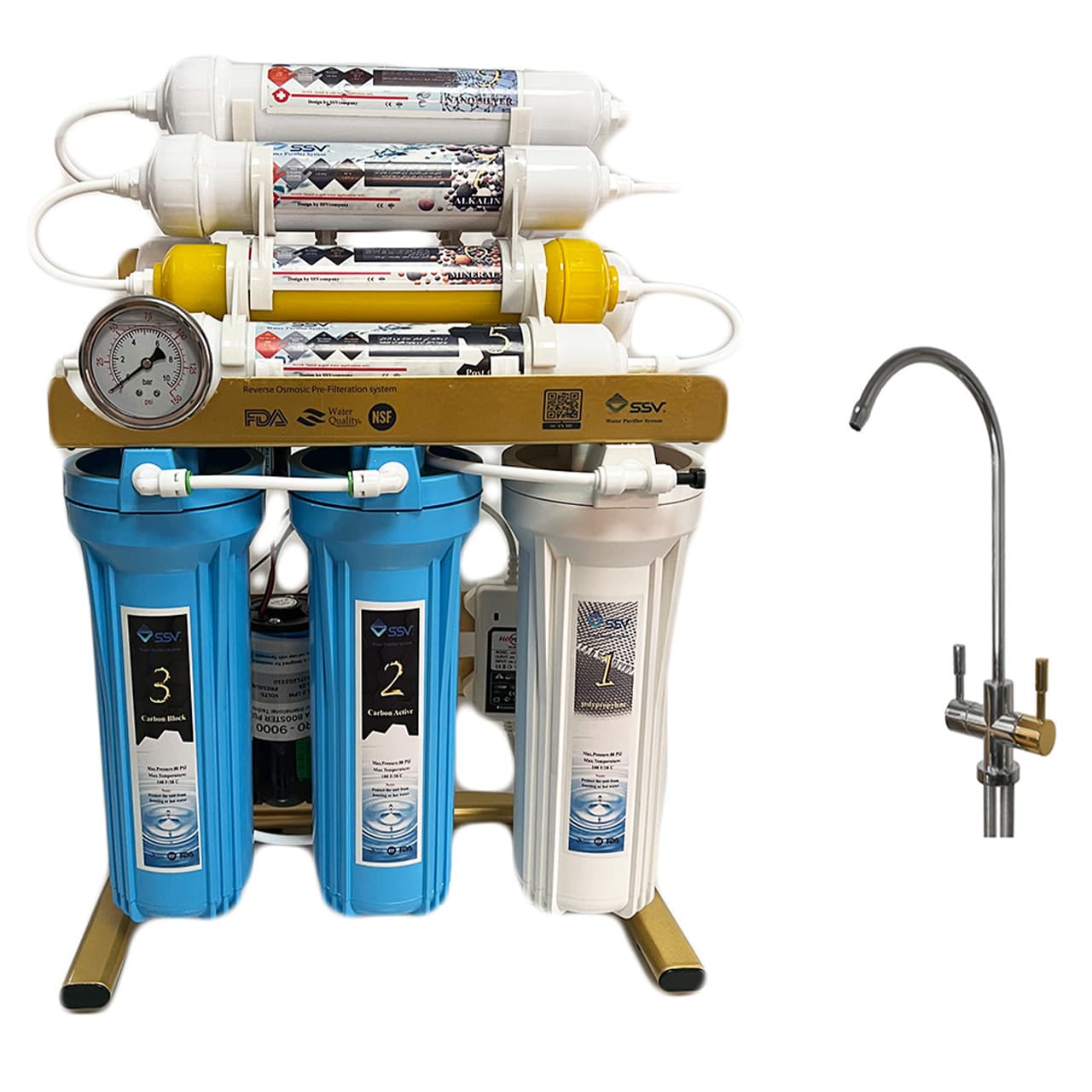 دستگاه تصفیه کننده آب اس اس وی مدل GoldenBlue 2W X900 به همراه شیردوکاره