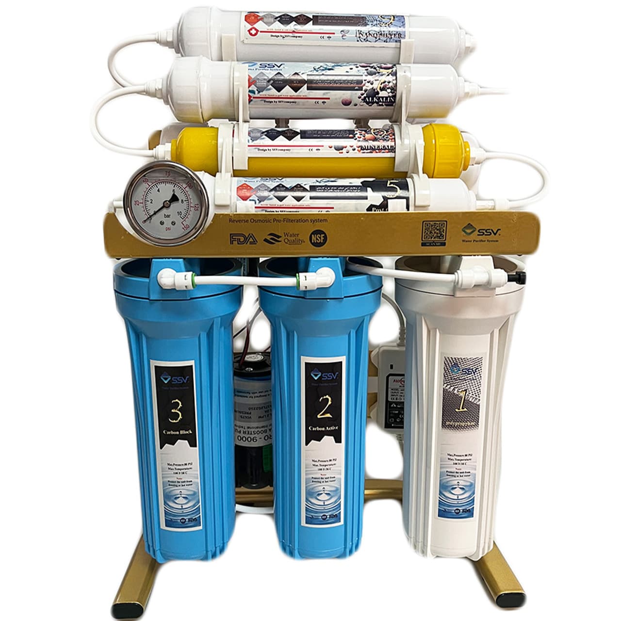 دستگاه تصفیه کننده آب اس اس وی مدل GoldenBlue 2W X900 به همراه شیردوکاره — تصویر ۲