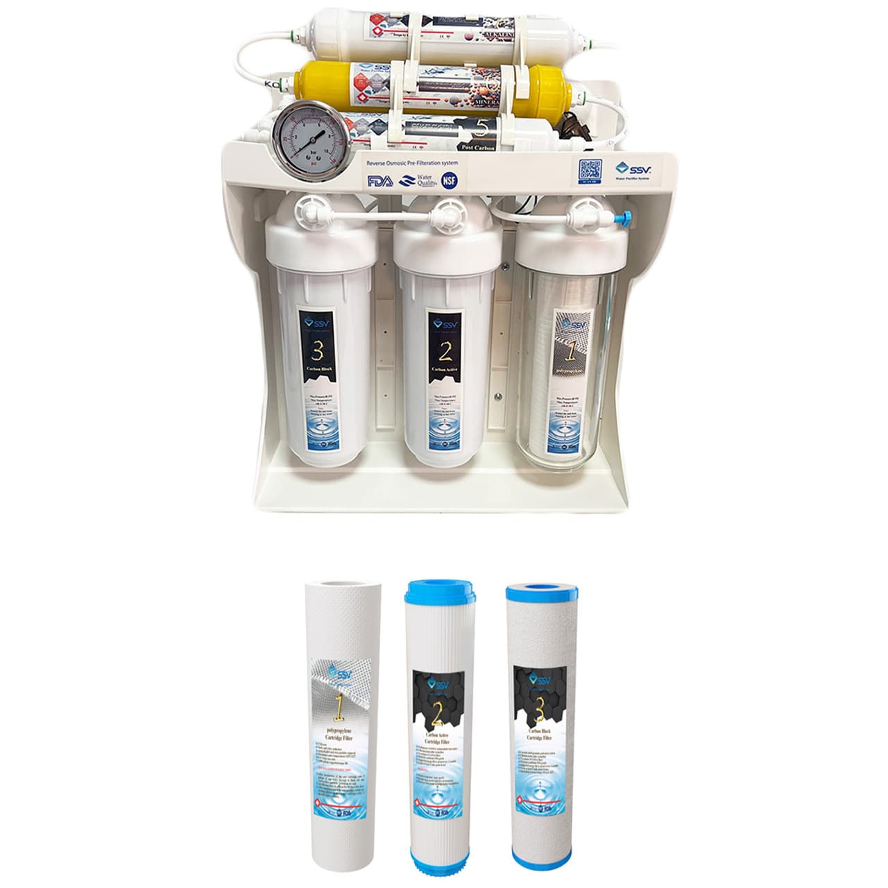 دستگاه تصفیه کننده آب اس اس وی مدل UltraPro X1000 B + 3F به همراه فیلتر