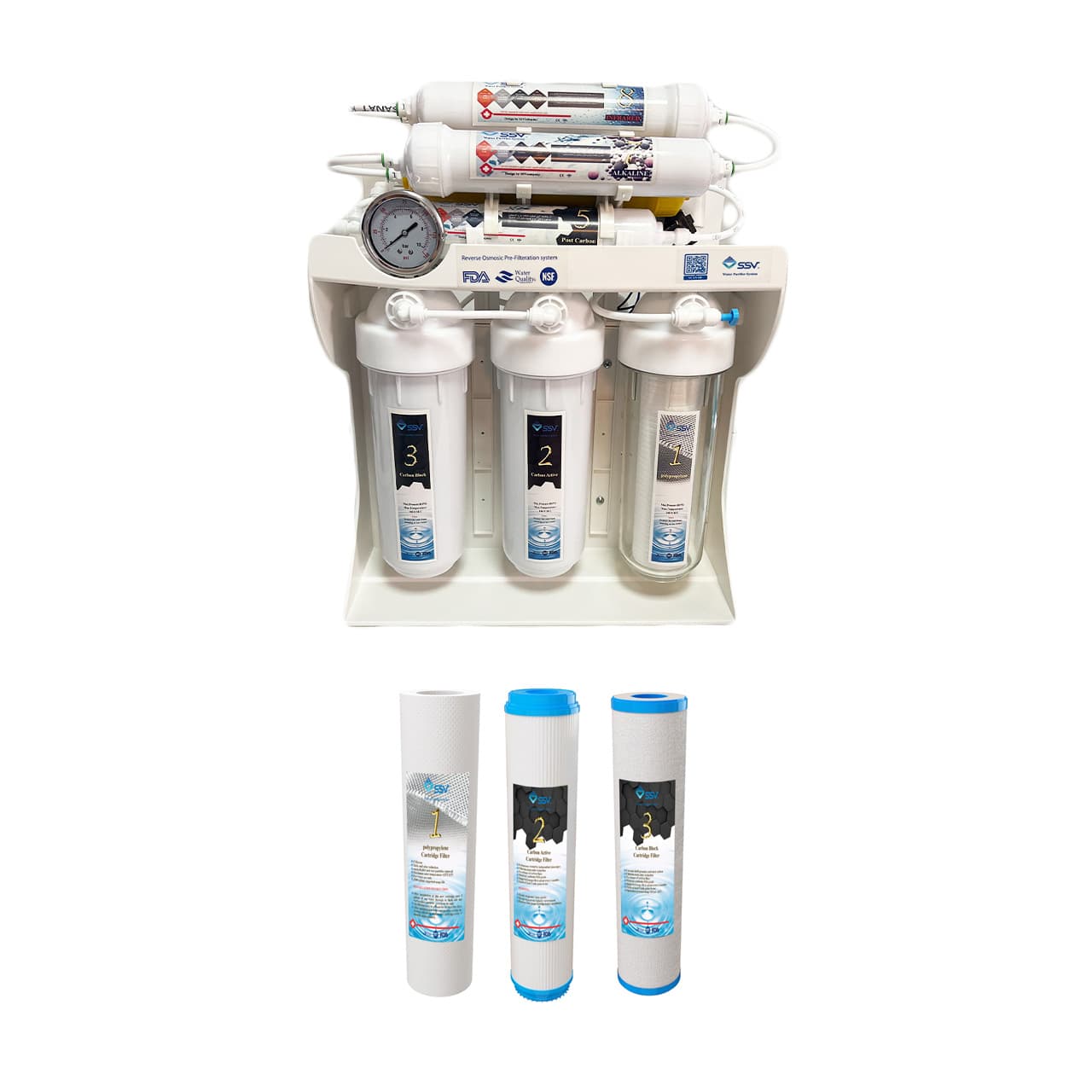 دستگاه تصفیه کننده آب اس اس وی مدل UltraPro X1000 B + 3F به همراه فیلتر — تصویر ۲