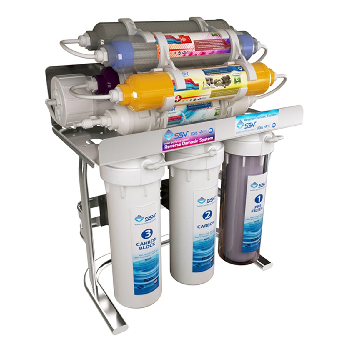 دستگاه تصفیه آب اس اس وی مدل UltraClear 2W X1000 به همراه شیر دستگاه تصفیه آب — تصویر ۲