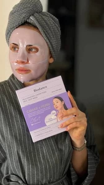 ماسک ورقه‌ای جوانساز خاویار و PDRN بایودنس (پک ۴ عددی) — تصویر ۸