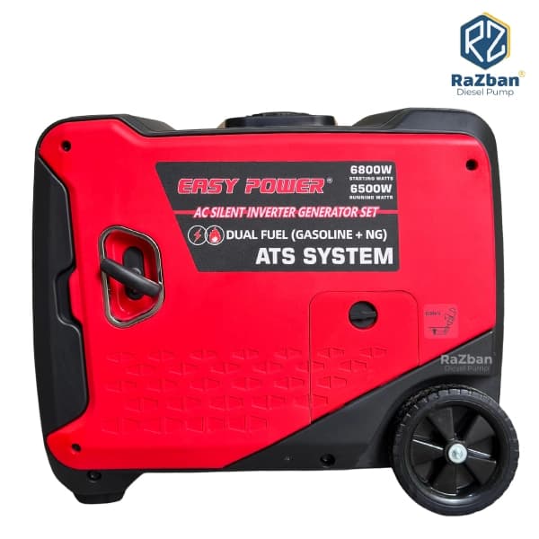 موتور برق سه گانه سوز ایزی پاور 6.8 کیلووات مدل S7500GAS اینورتری سایلنت ریموتدار با پورت ATS — تصویر ۶