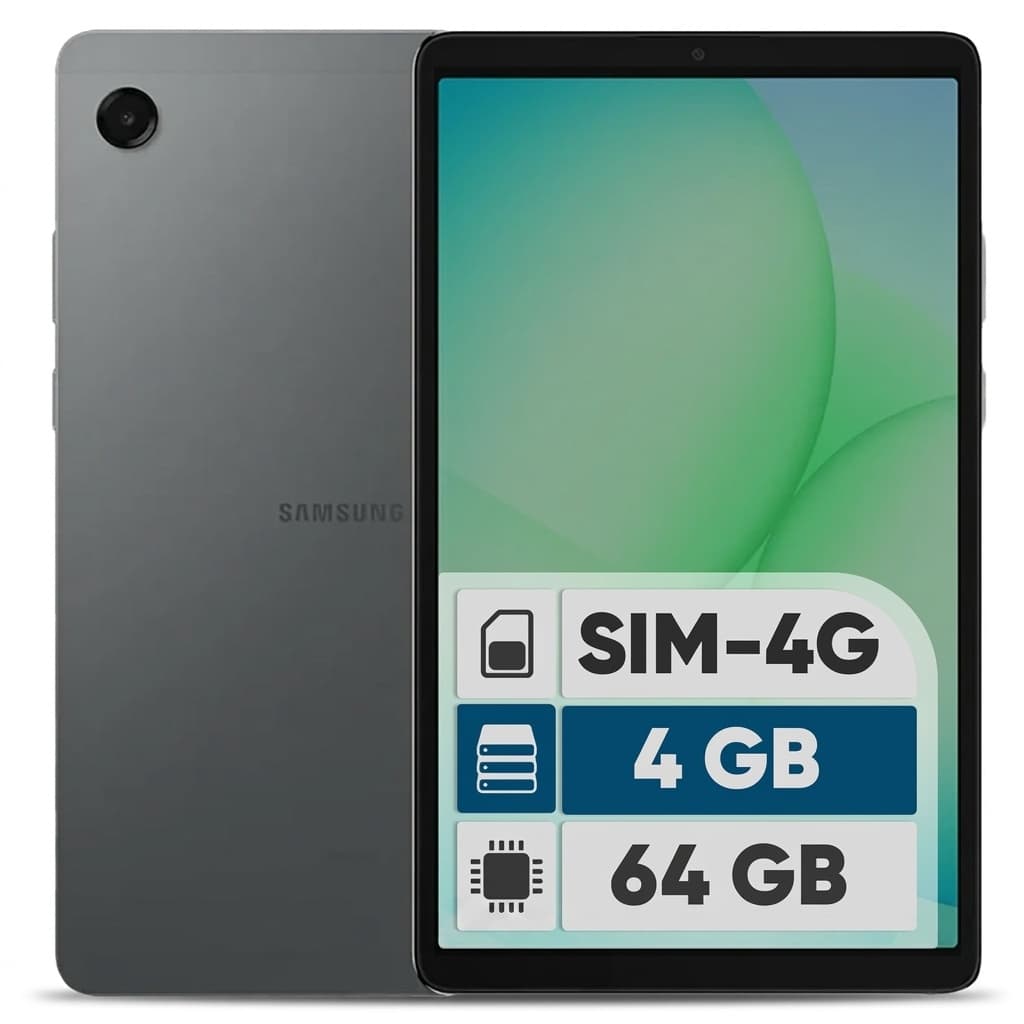تبلت 8.7 اینچ سامسونگ مدل Galaxy Tab A11 4G، ظرفیت 64 گیگابایت و رم 4 گیگابایت، قابلیت پشتیبانی از سیم کارت، رزولوشن دوربین 8 مگاپیکسل