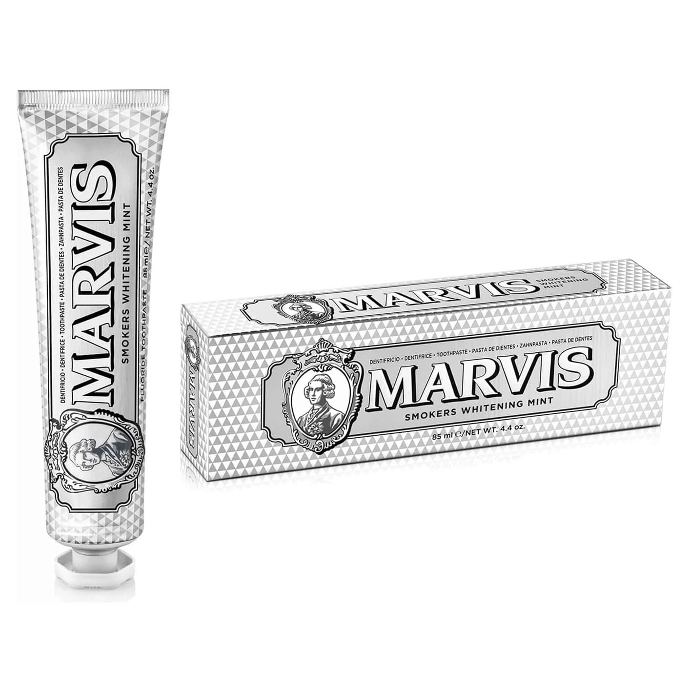 خمیر دندان سفید کننده مارویس اسموکرز مخصوص افراد سیگاری با طعم نعناع ‏Marvis Smokers Whitening Mint 85ml