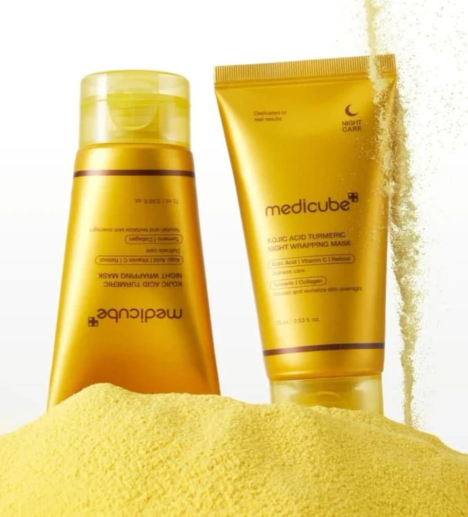 ماسک شب کوجیک اسید و زردچوبه مدی کیوب|Medicube Kojic Acid Turmeric Night Wrapping Mask
