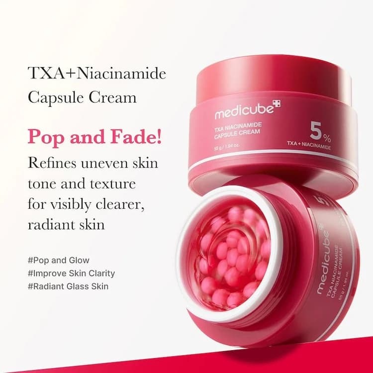 ‎کرم کپسولی ترانگزامیک اسید و نیاسینامید مدیکیوب MEDICUBE TXA Niacinamide Capsule Cream — تصویر ۷