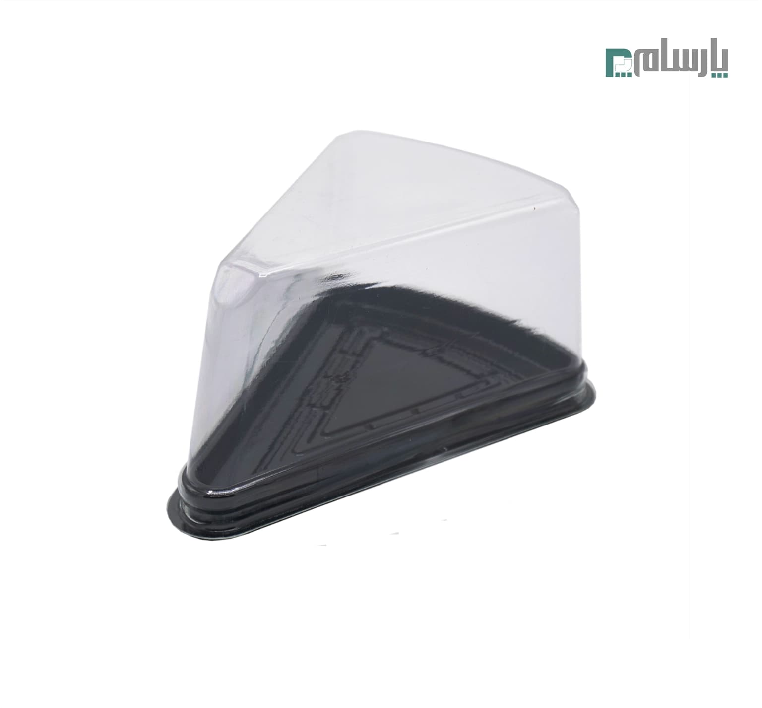ظرف یکبار مصرف اسلایس کیک مثلثی زیره مشکی-پت