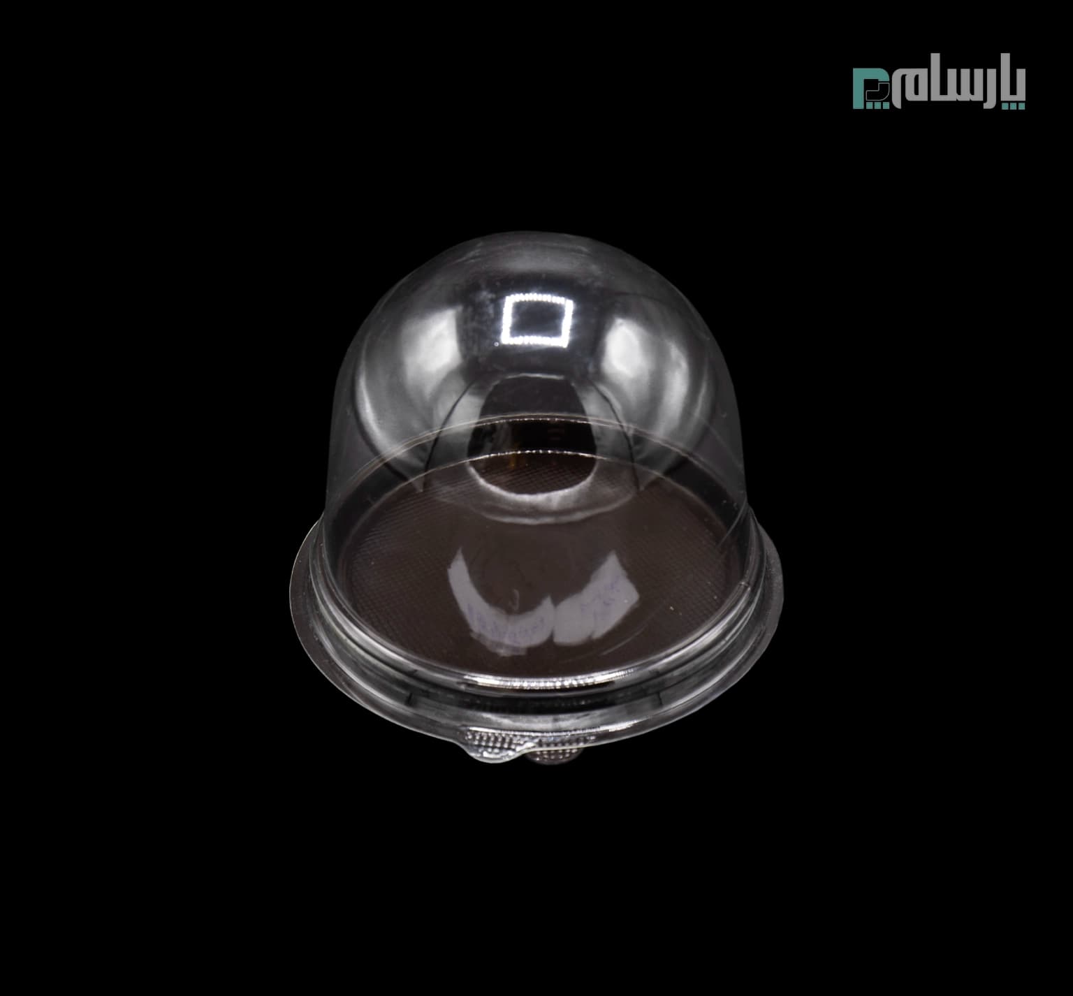 کاپ کیک گرد یکبار مصرف رویه شفاف و زیره شکلاتی-پت