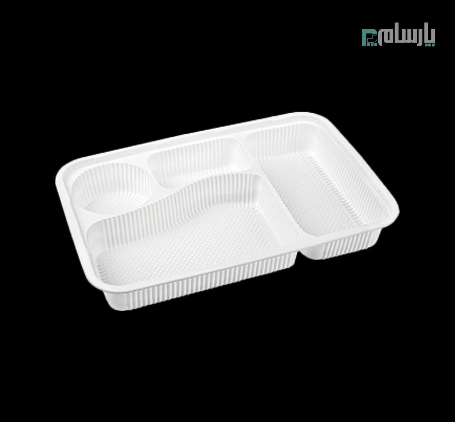 ظرف یکبار مصرف گیاهی چهار خانه مرغی فانتزی آملون