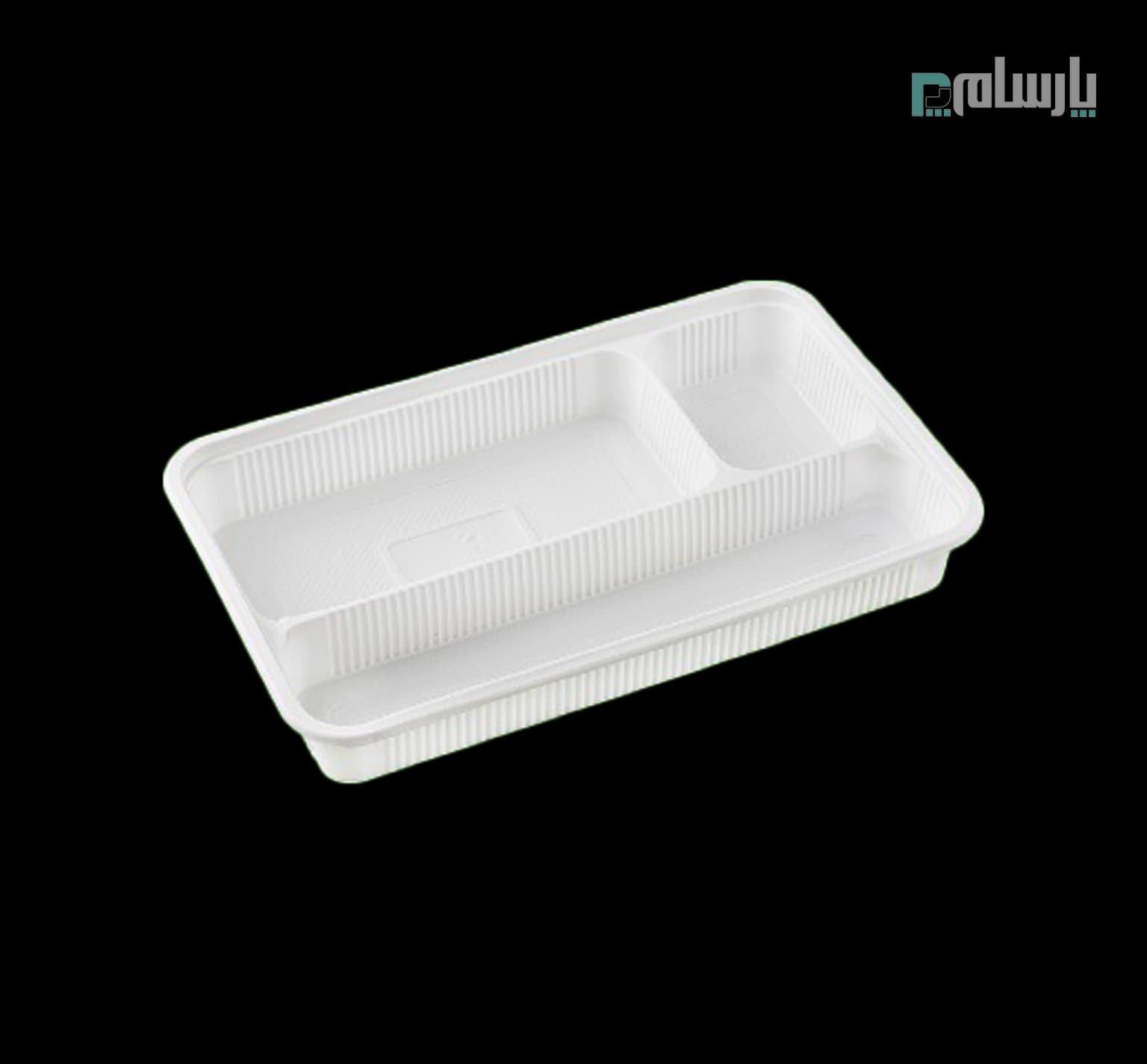 ظرف یکبار مصرف گیاهی سه خانه کبابی آملون