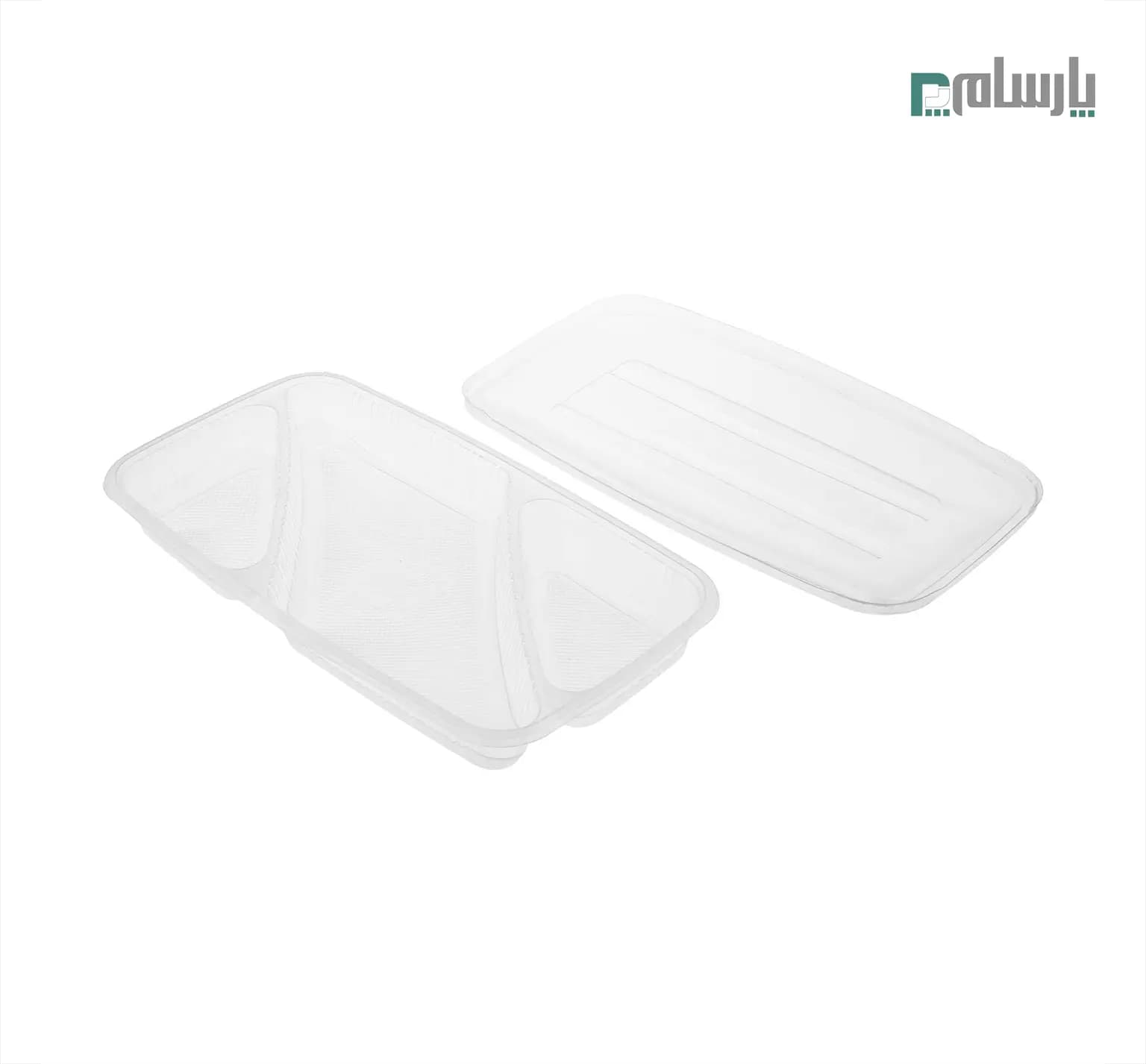 دیس ترموفرمینگ یکبار مصرف سه خانه-شفاف — تصویر ۳