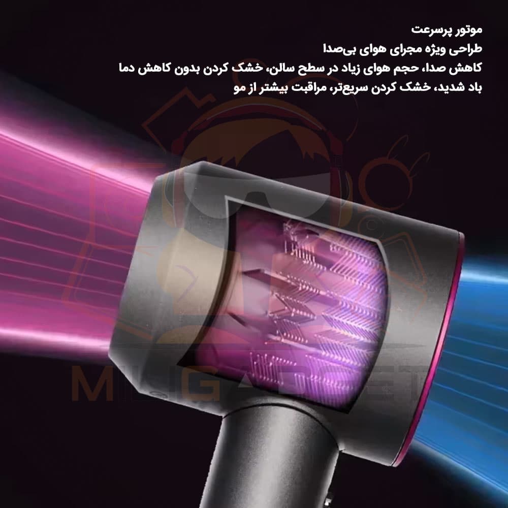 سشوار حرفهای 1600 وات مدل super hair dryer — تصویر ۲