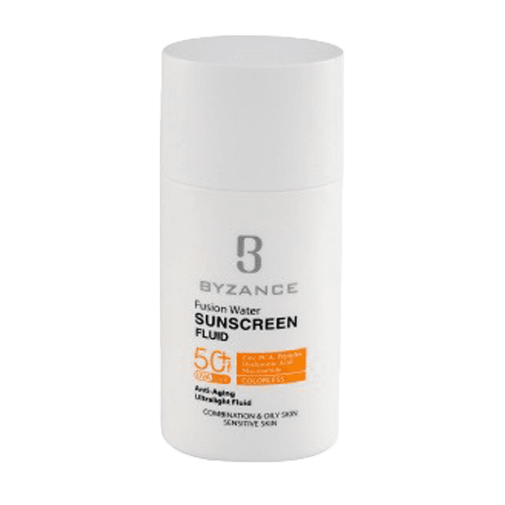 فلوئید ضد آفتاب بیزانس مدل فیوژن واتر حاوی ضد چروک با SPF50 — تصویر ۲