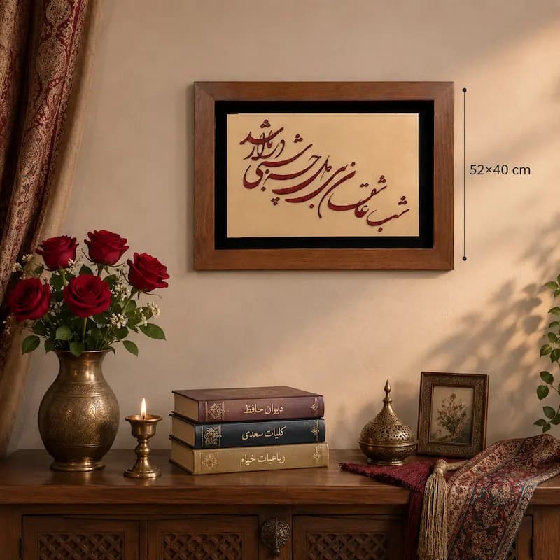 تابلو چوبی شعر FWB -1629 — تصویر ۳