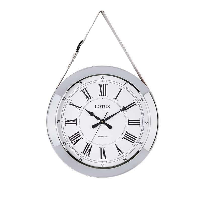 ساعت دیواری چرم و فلز لوتوس کد LMT-1216 رنگ SILVER — تصویر ۲