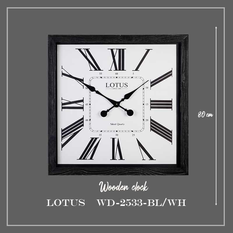 ساعت دیواری لوتوس کد WD-2533 رنگ WH/BL — تصویر ۸