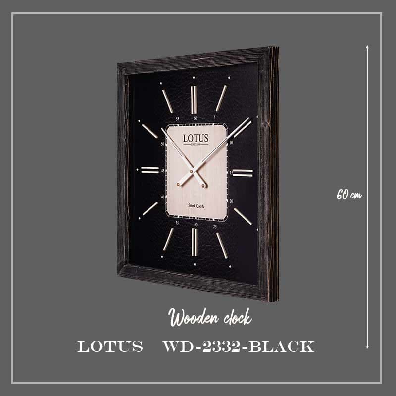 ساعت دیواری لوتوس کد WD-2332 رنگ BLACK — تصویر ۵