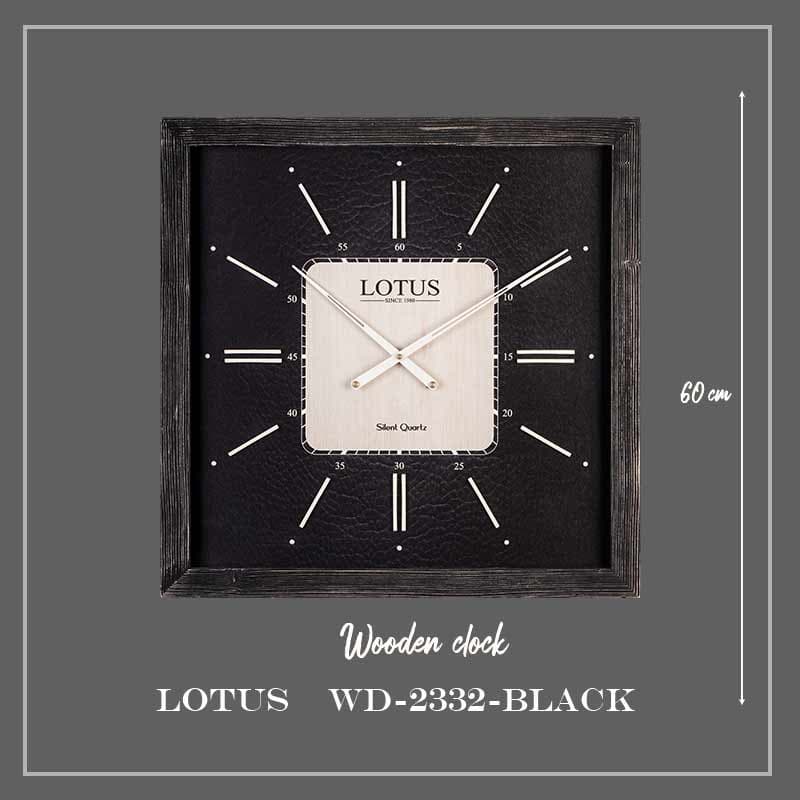 ساعت دیواری لوتوس کد WD-2332 رنگ BLACK — تصویر ۴