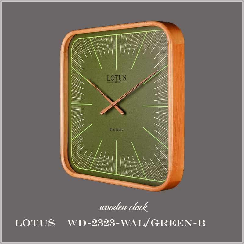 ساعت دیواری لوتوس WD-2323 رنگ WAL/GREEN-B — تصویر ۵