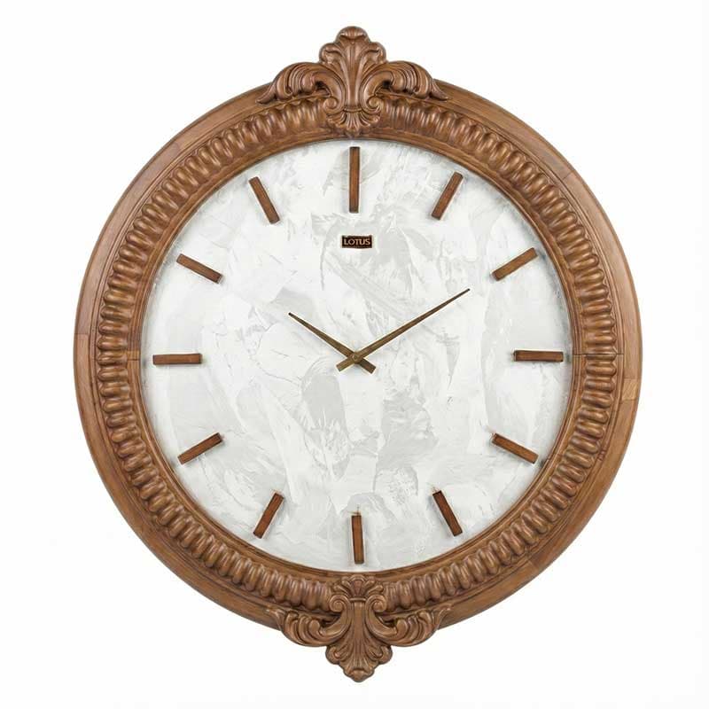 ساعت دیواری چوبی کد WD-1535 رنگ BROWN