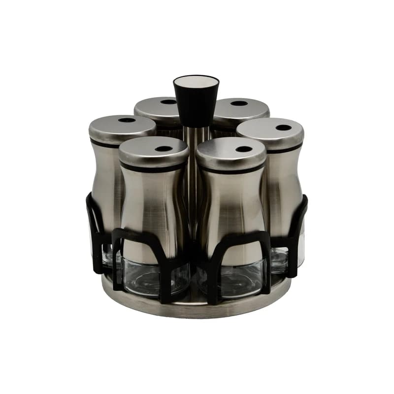 جای ادویه 7 پارچه گردان استیل یونیک مدل UN-1799