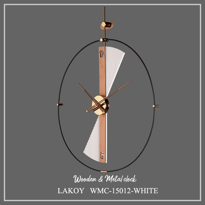 ساعت دیواری لاکوی کد WMC-15012 رنگ سفید — تصویر ۵