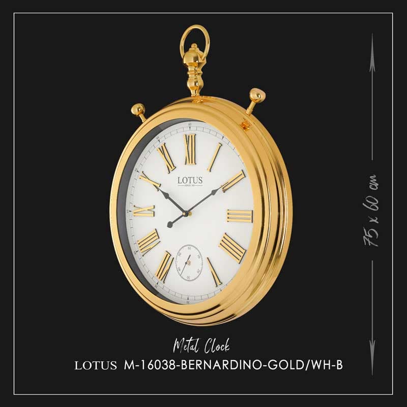 ساعت برناردینو طلایی سفید BERNARDINO کد M-16038 رنگ GOLD-WH-B — تصویر ۶