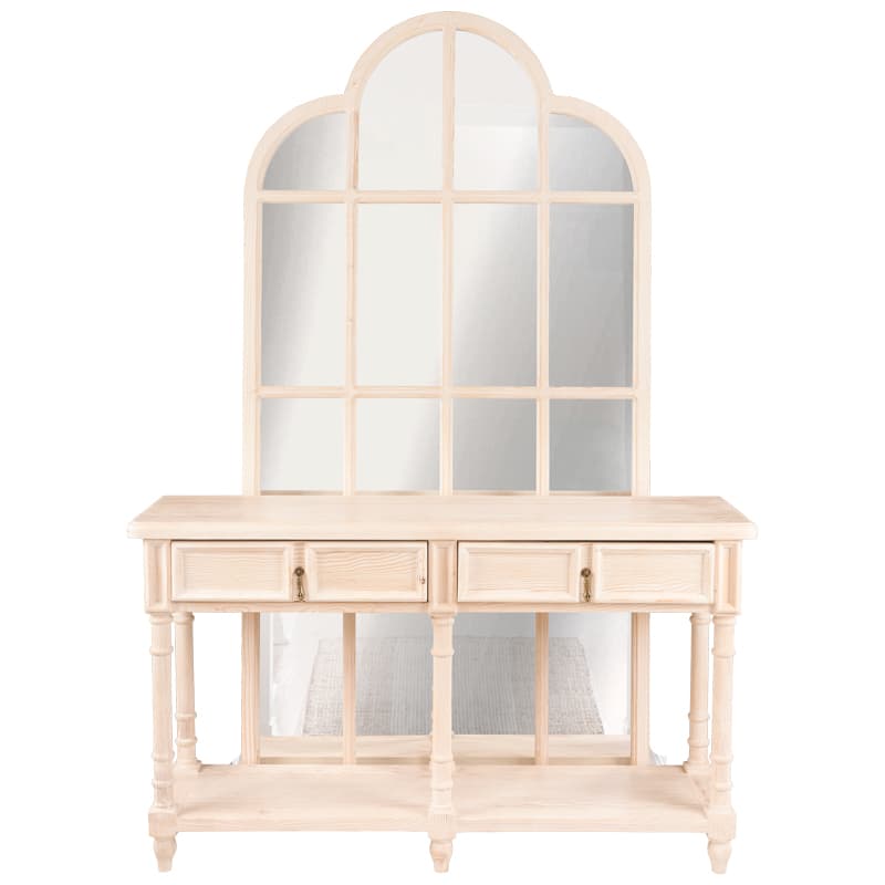 ست آینه و کنسول مدل MARISA کد MA-012 رنگ WHITE WASH