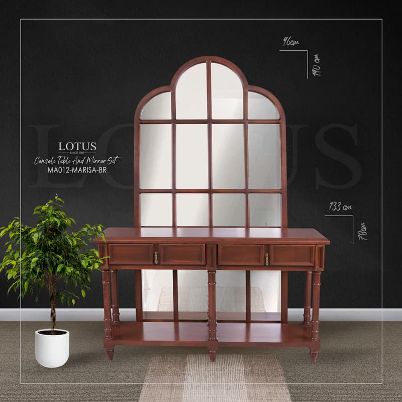 ست آینه و کنسول مدل MARISA کد MA-012 رنگ BROWN — تصویر ۵