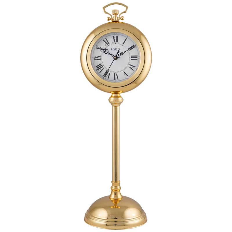 ساعت رومیزی فلزی SANTA CLARA کد TC-804 رنگ GOLD
