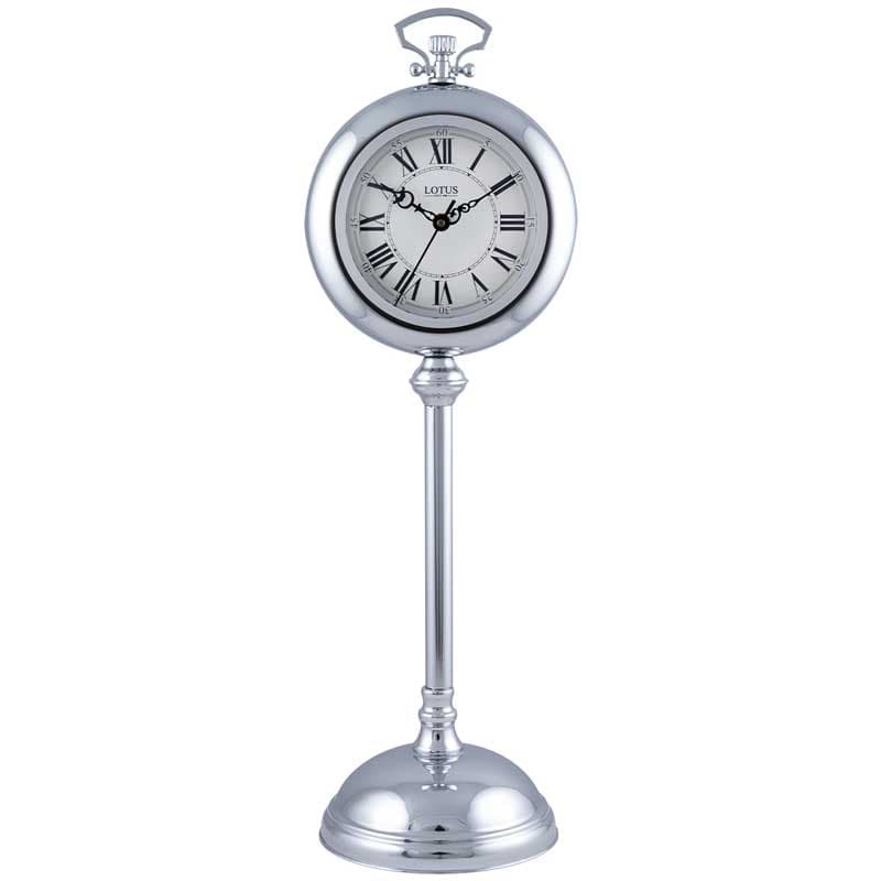 ساعت رومیزی فلزی SANTA CLARA کد TC-804 رنگ SILVER