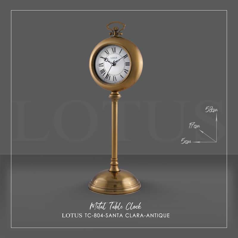 ساعت رومیزی فلزی SANTA CLARA کد TC-804 رنگ ANTIQUE — تصویر ۵