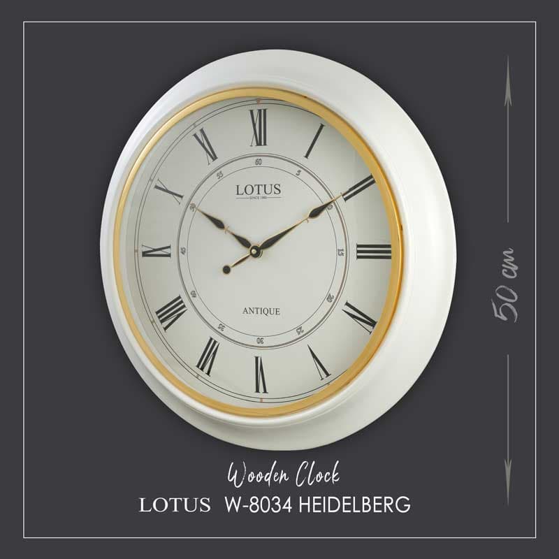 ساعت دیواری چوبی مدل HEIDELBERG کد W-8034 رنگ WHITE — تصویر ۴