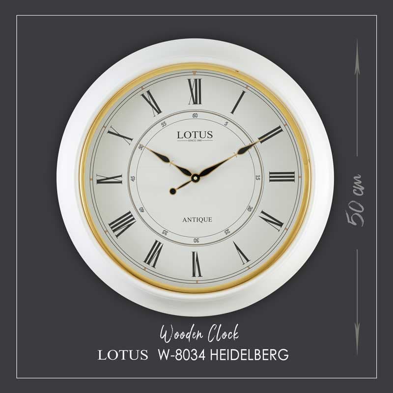 ساعت دیواری چوبی مدل HEIDELBERG کد W-8034 رنگ WHITE — تصویر ۳