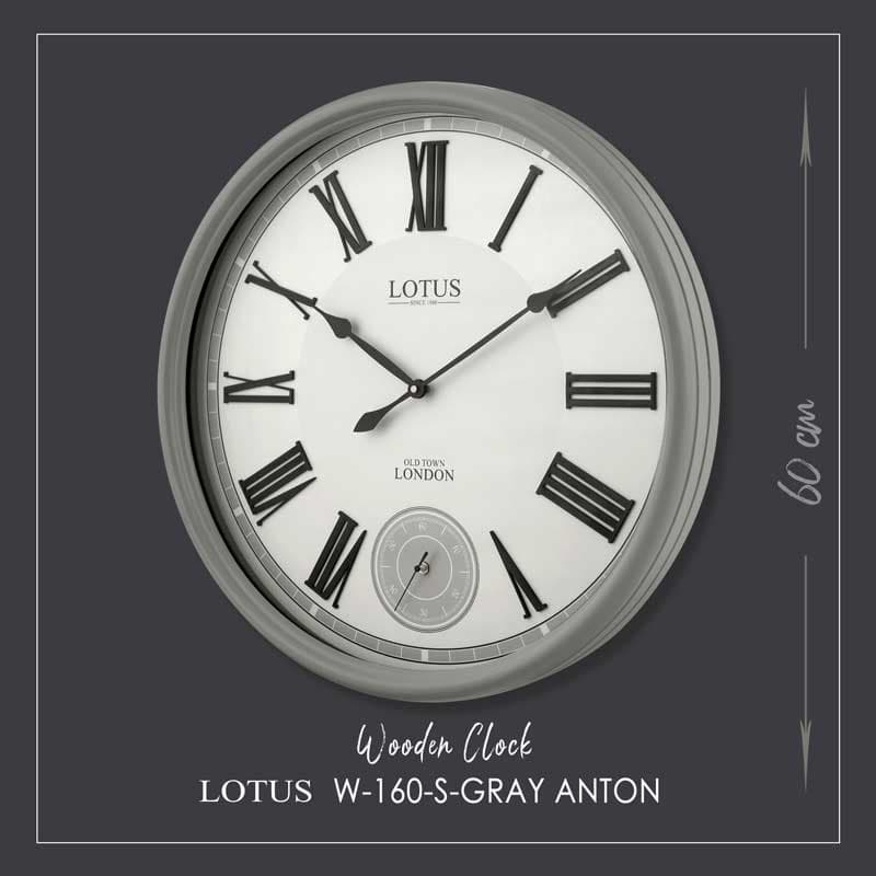 ساعت دیواری چوبی مدل ANTON کد W-160 رنگ NEW GRAY — تصویر ۵