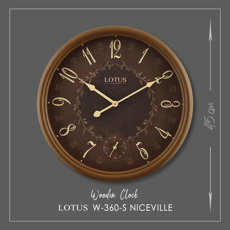 ساعت دیواری چوبی مدل NICEVILLE کد W-360.NEW — تصویر ۶