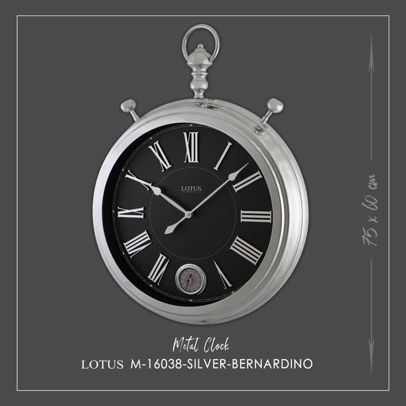 ساعت برناردینو سیلور مشکیBERNARDINO کد M-16038 رنگ SILVER/BLACK — تصویر ۴