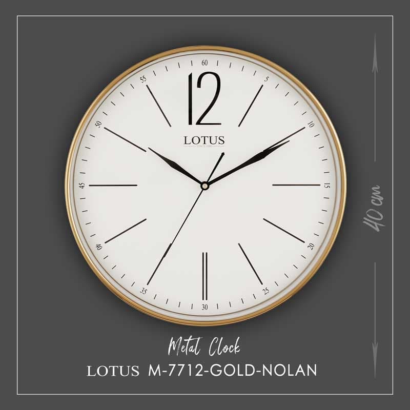 ساعت دیواری فلزی مدل NOLAN کد M-7712 رنگ GOLD — تصویر ۴