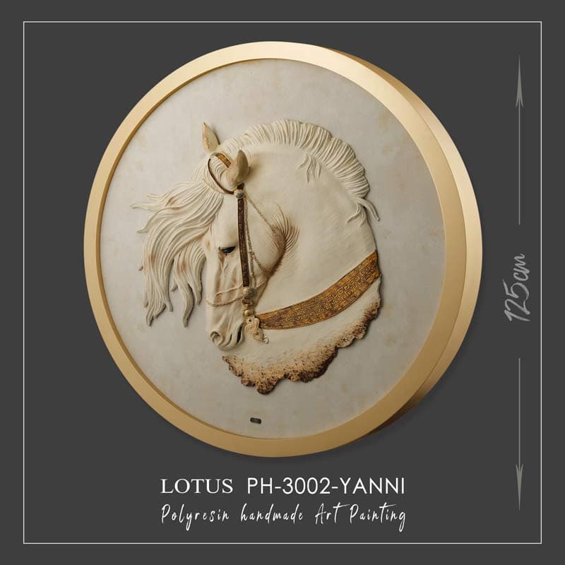 تابلو اسب رزین یانی YANNI کدPH-3002-CR — تصویر ۶