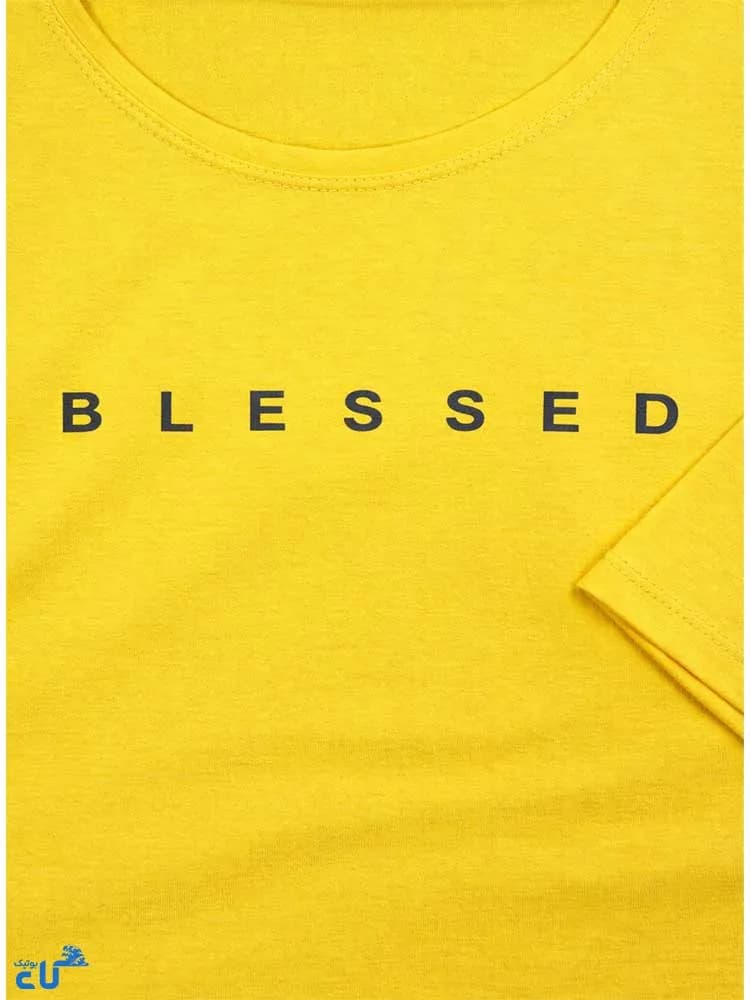 تیشرت کراپ زنانه باکسی طرح بلسد BLESSED — تصویر ۲