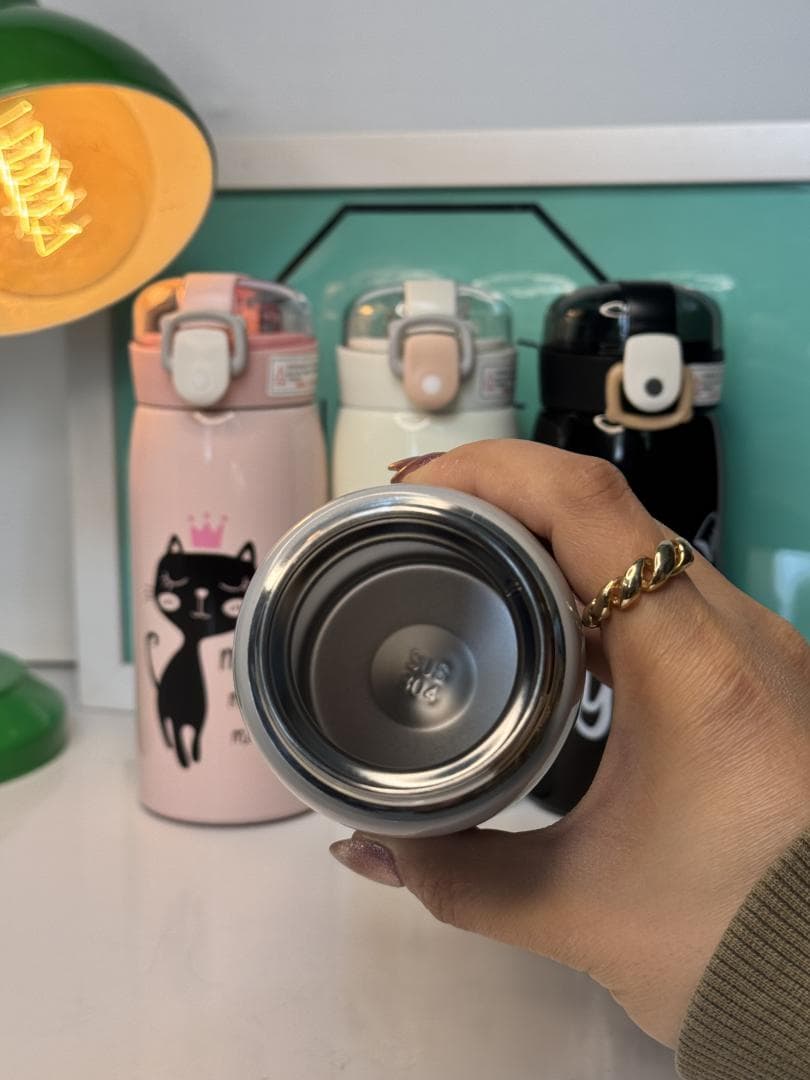 تراول ماگ طرح گربه 350 میل نی دار 001717 — تصویر ۶
