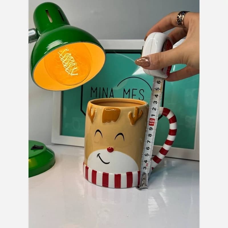 ماگ کریسمس گوزن شمالی – دست‌ساز کد 001633 — تصویر ۳