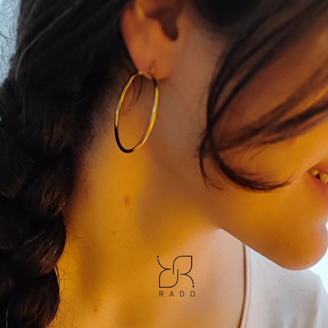 گوشواره حلقه‌ای ساده — تصویر ۶