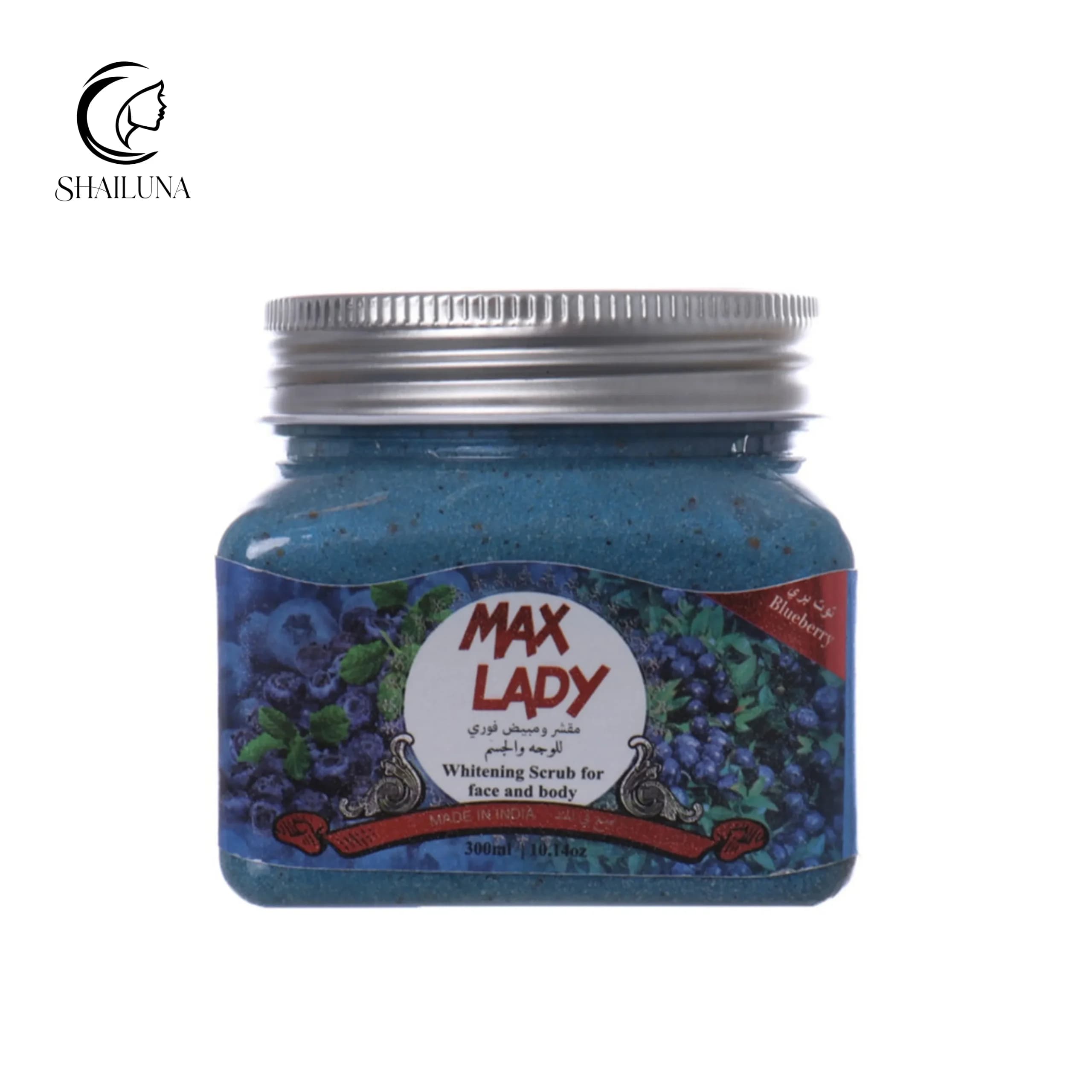 اسکراب لایه بردار پوست صورت و بدن مکس لیدی مدل بلوبری Max Lady