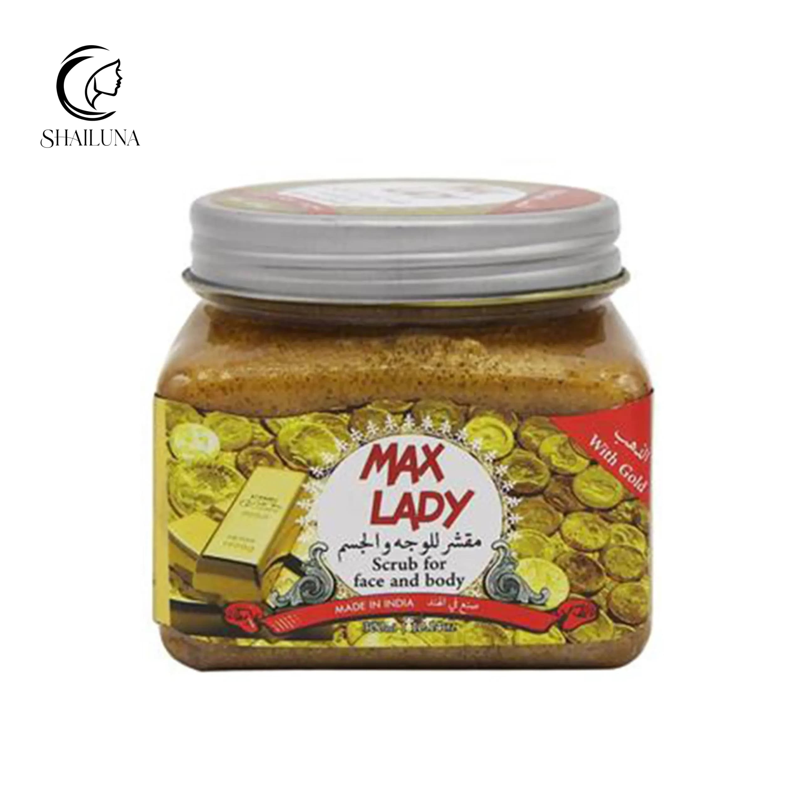 اسکراب لایه بردار پوست صورت و بدن مکس لیدی مدل Max Lady Gold