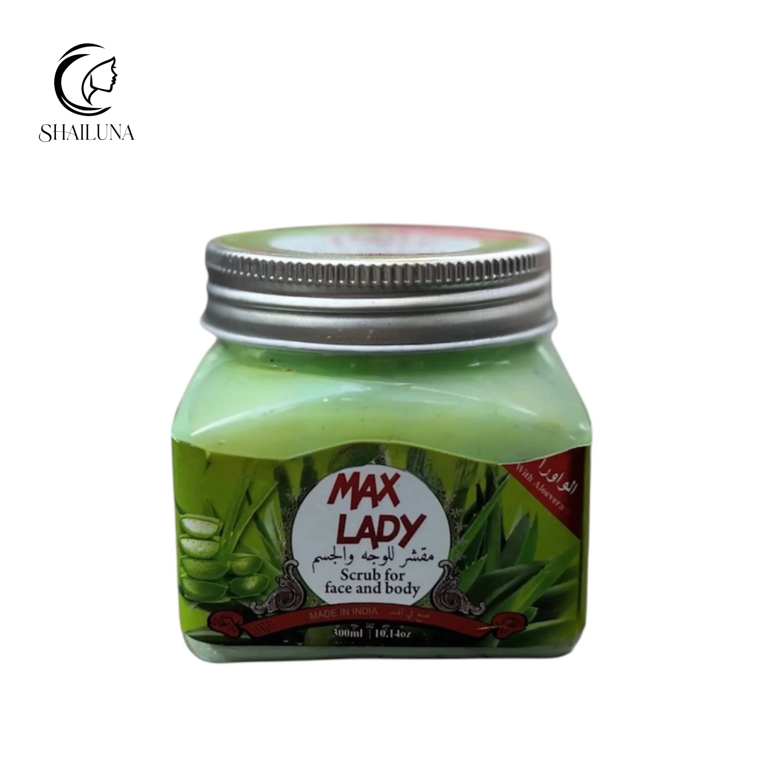 اسکراب لایه بردار پوست صورت و بدن مکس لیدی مدل آلوئه ورا Max Lady